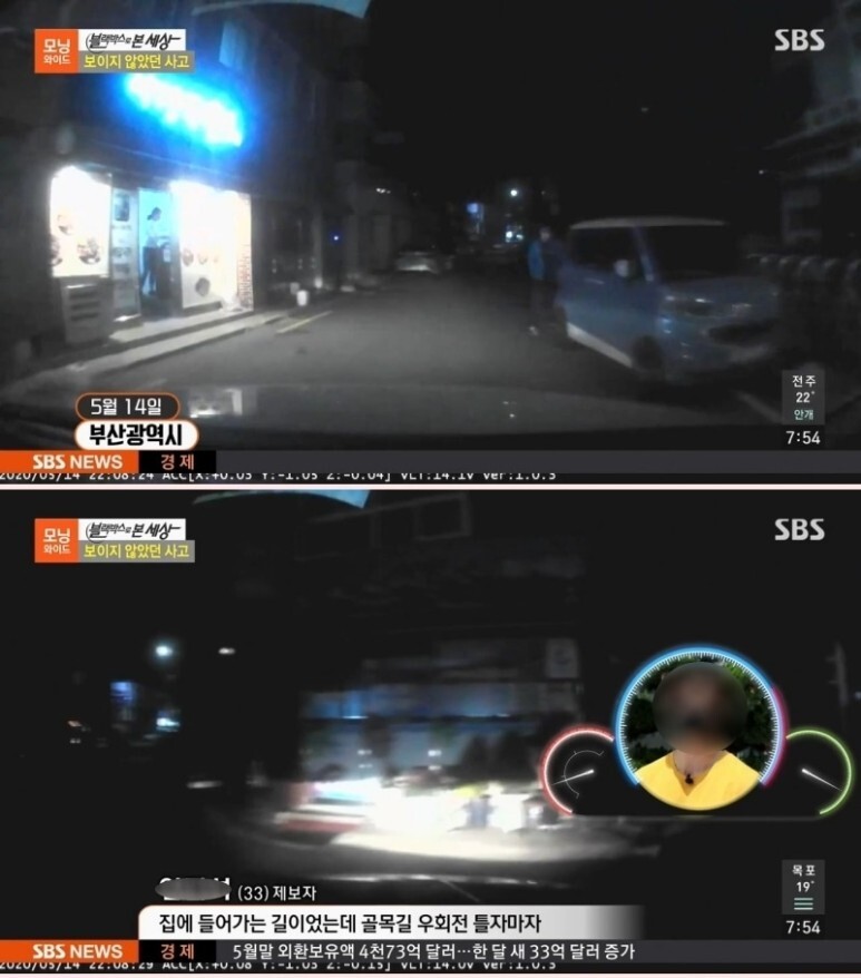  골목길 목줄없는강아지 차량사고