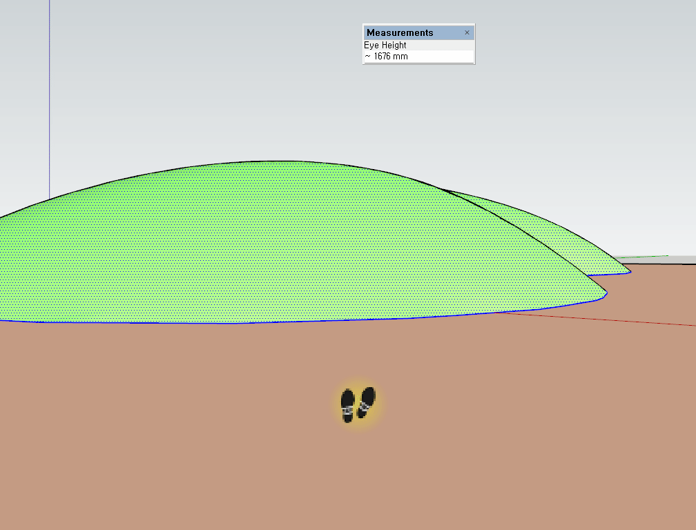 walk 도구 산을 올라가는 모습과 look around 사용 모습