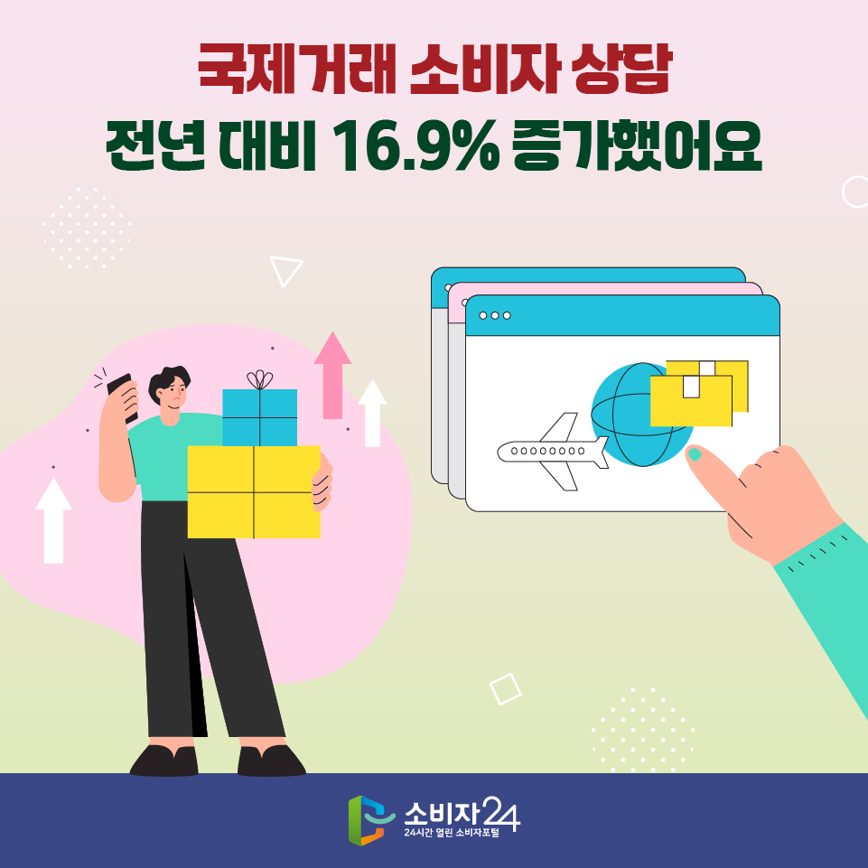 국제거래 소비자상담 전년 대비 16.9% 증가