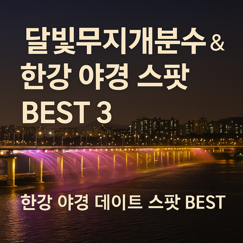 달빛무지개분수 &amp; 한강 야경 스팟 BEST 3