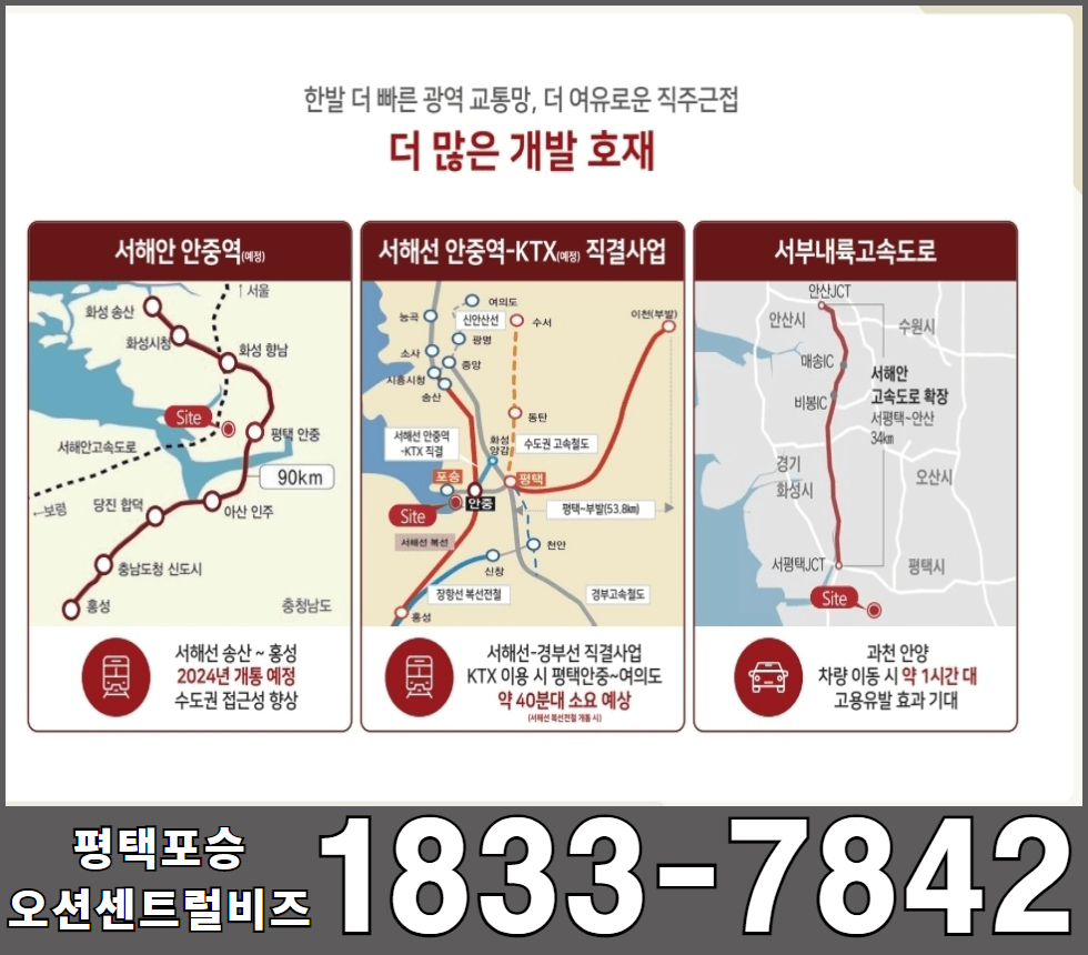 평택포승오션센트럴비즈 광역교통망