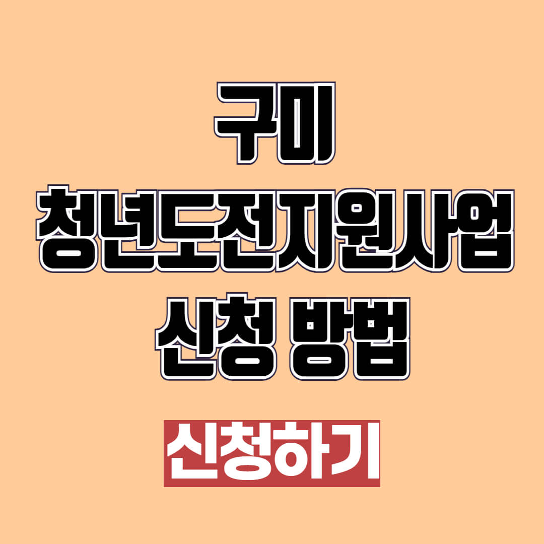 구미 청년도전지원사업 신청 방법, 지원 내용