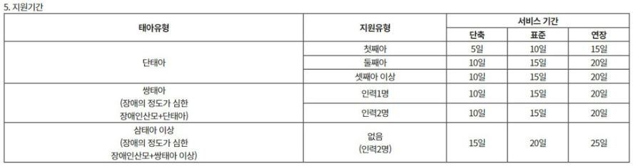 정부지원 산후도우미