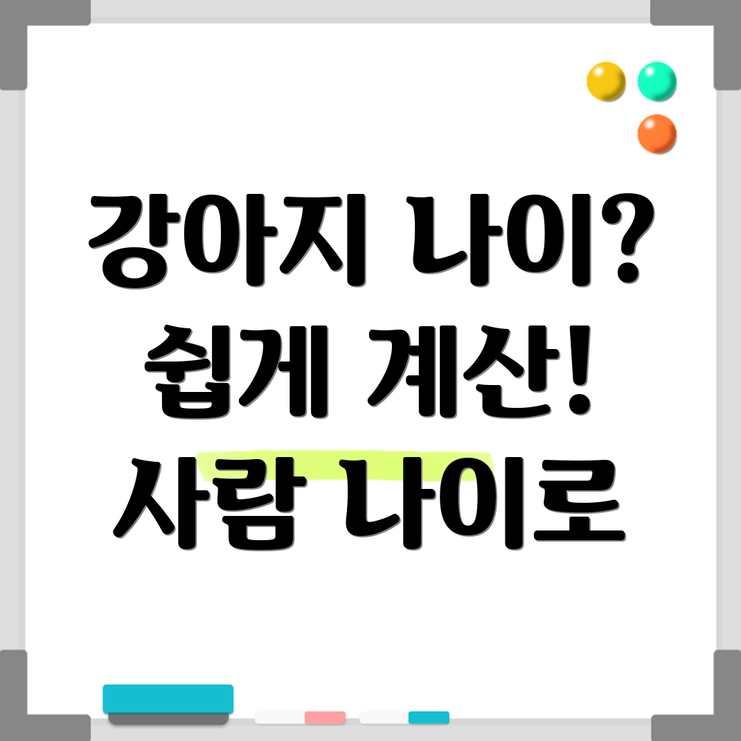 강아지 나이 계산
