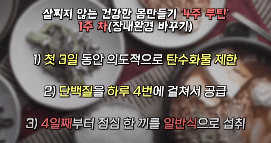 4주 루틴 1주차 허용음식