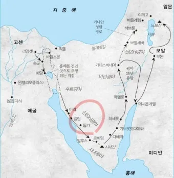 지도로 보눈 출애굽 탈출_15