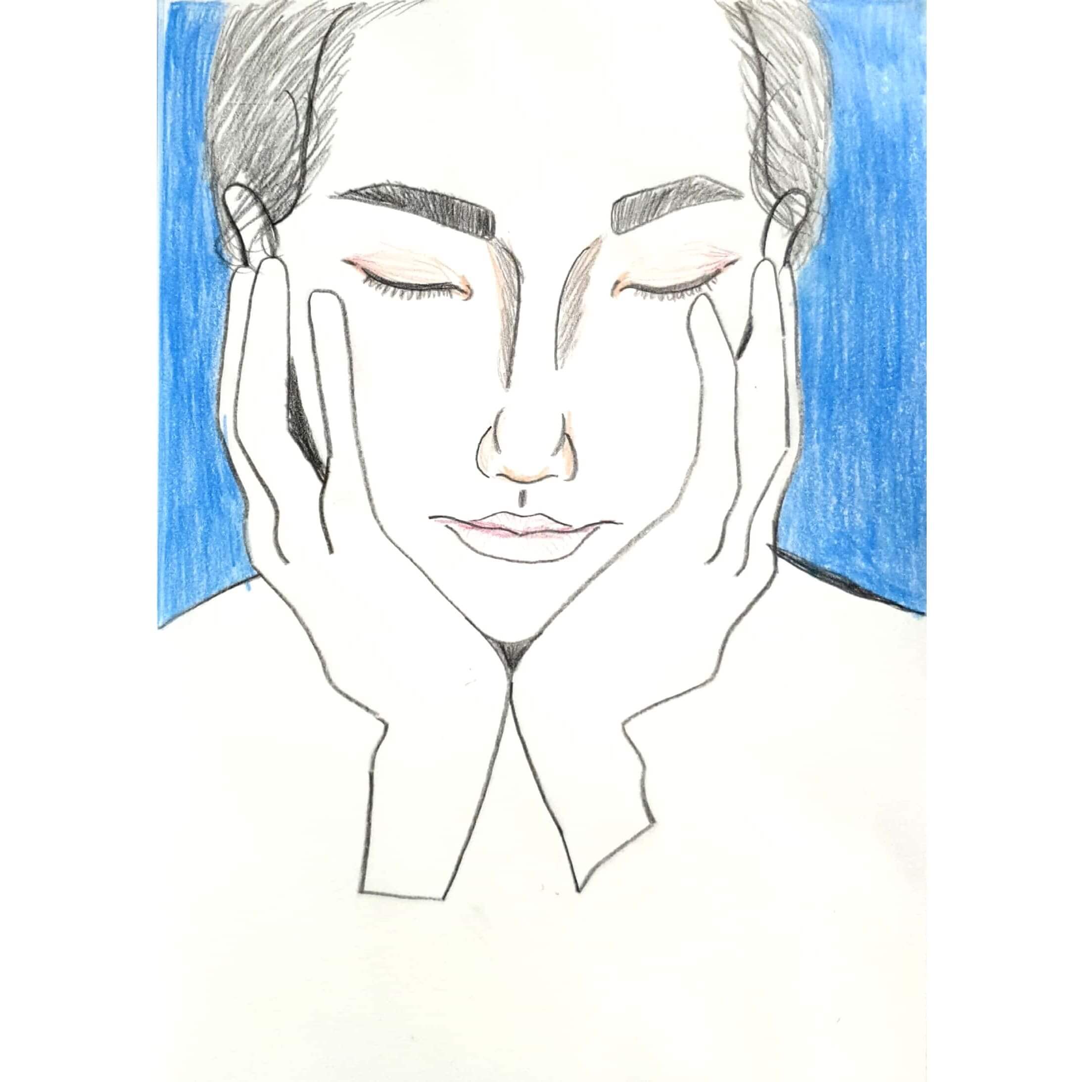  Blue Time 우울한 시간 / 일러스트레이션 그림 드로잉 / 인물화 그리기