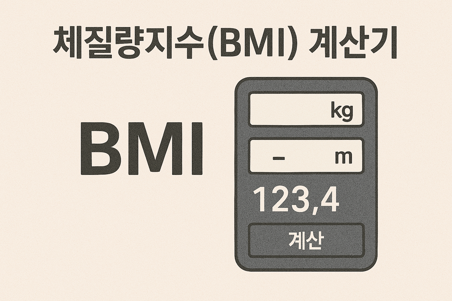 체질량지수(BMI) 계산기