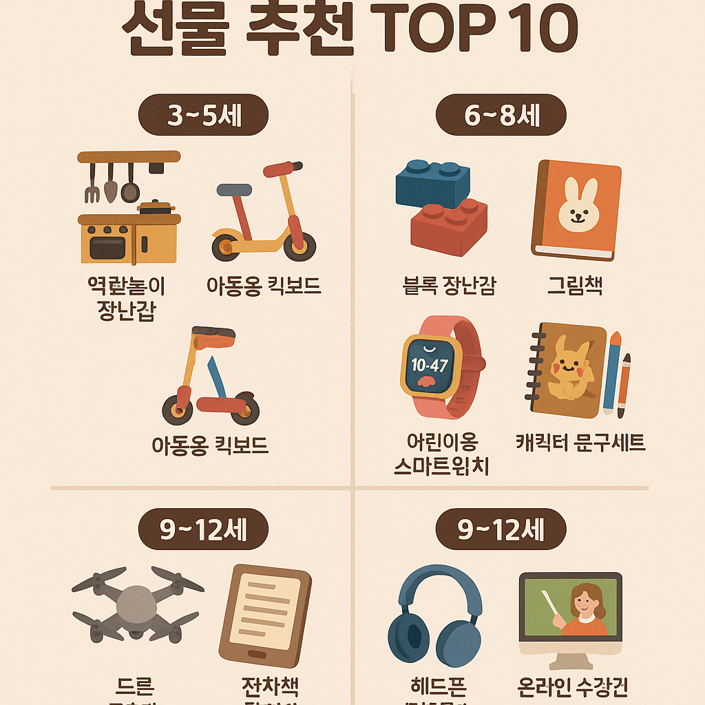 어린이날 추천 선물 리스트