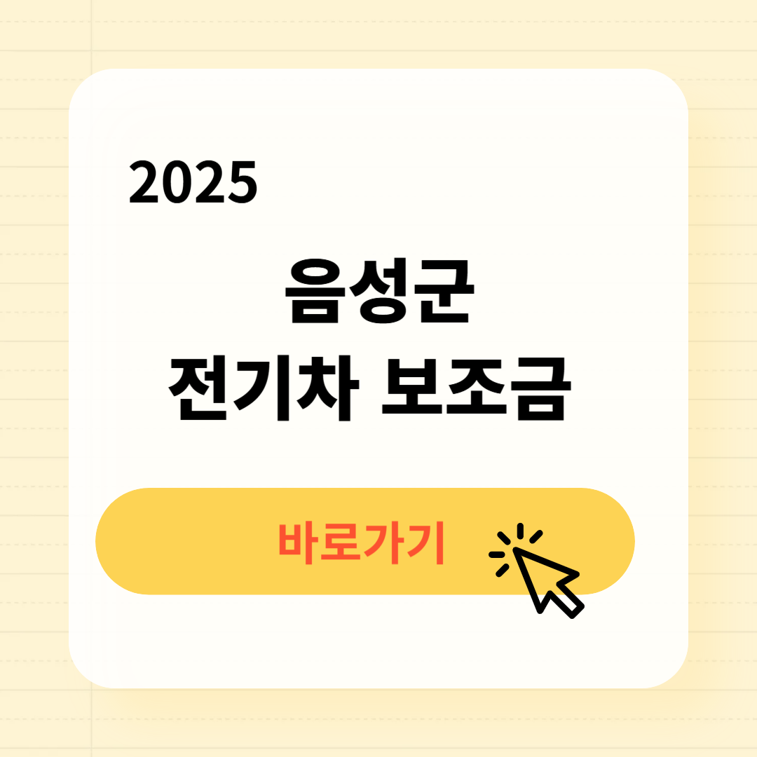 음성군 아이오닉9 전기차 보조금