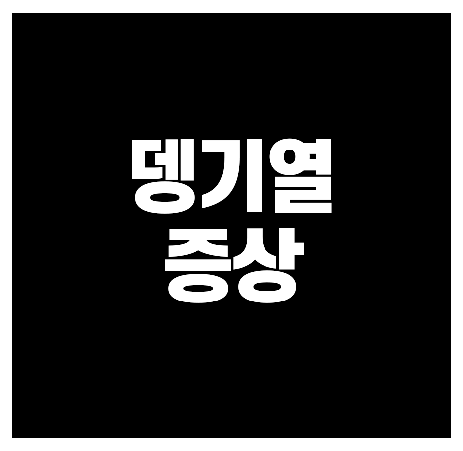 뎅기열 증상정리