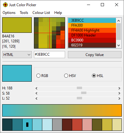 컬러피커 - 세상편하고 간단한 색상 찍어내는 프로그램 소개 Just Color Picker