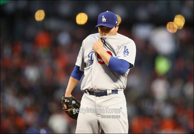  2019 4월 9일 MLB LA다저스 류현진 '100번째 등판' 자진강판