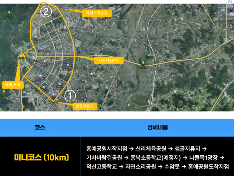 2024 내포 마라톤 코스맵 - 10km
