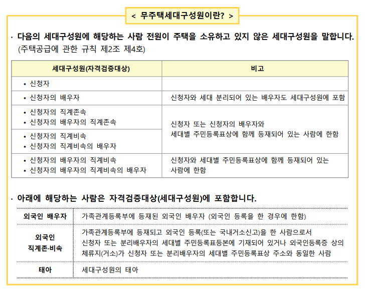 무주택세대구성원-안내