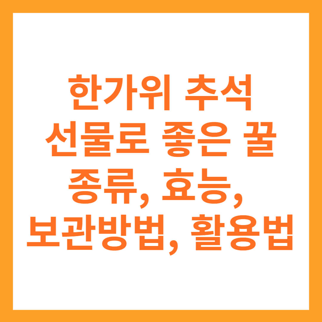 한가위 추석 선물로 좋은 꿀 종류&#44; 효능&#44; 보관방법&#44; 활용법