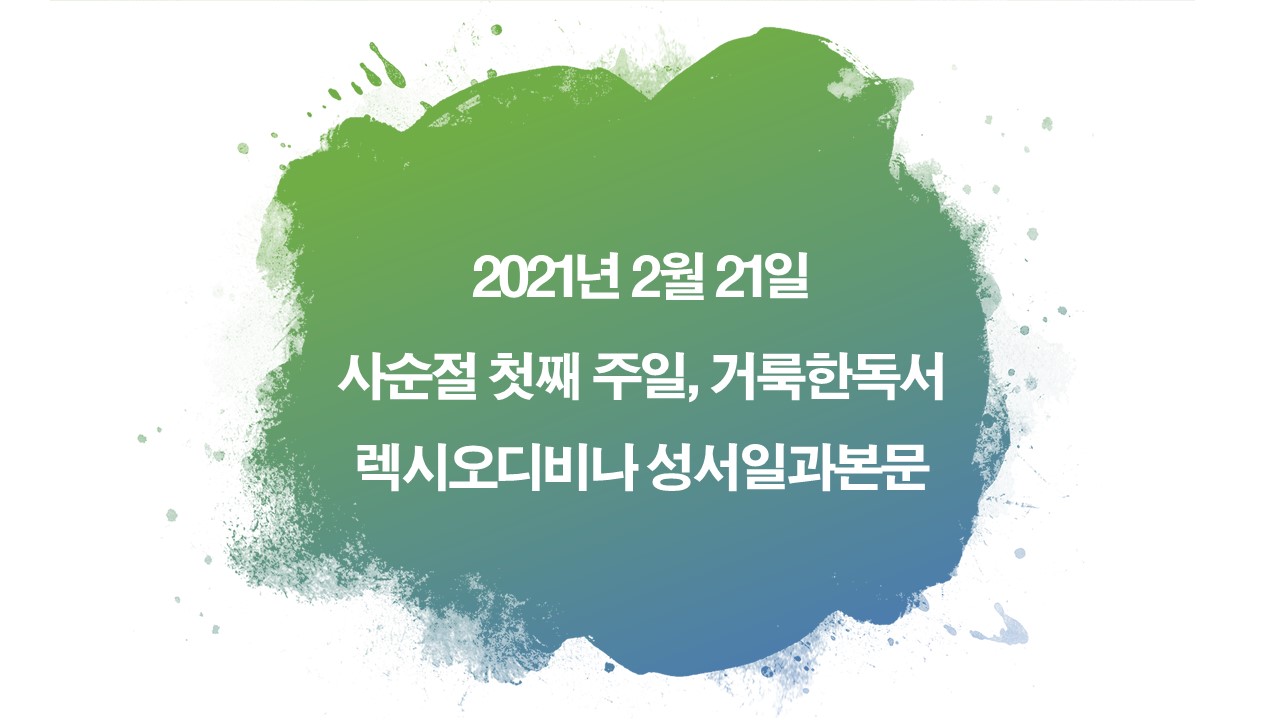 2월21일성서일과,사순절첫째주일,거룩한독서,렉시오디비나,성서일과본문,창세기9장8절17절,시편25편1절10절,베드로전서3장18절22절,마가복음1장9절15절