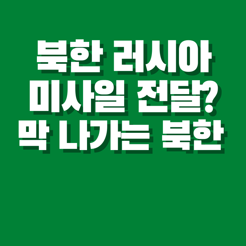 북한 러 무기지원