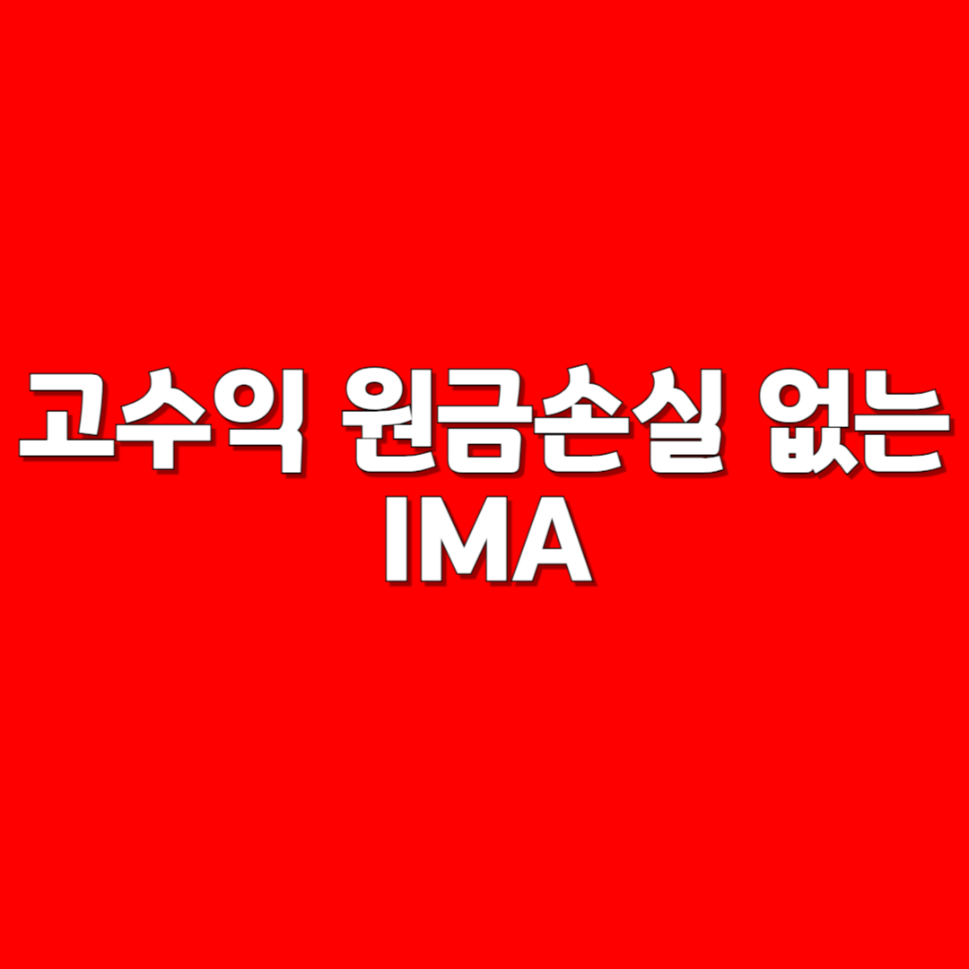 고수익 원금손실 없는 IMA