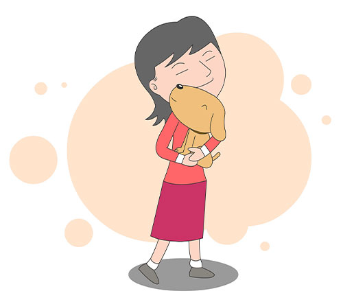  구조견과 안내견 일러스트 그림 이미지
