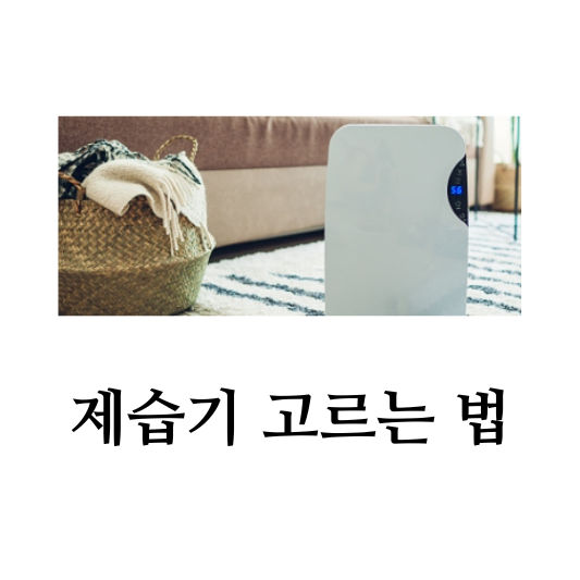 제습기 고르는 법
