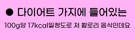  ● 다이어트 가지에 들어있는 100g당 17kcal일정도로 저 칼로리 음식인데요