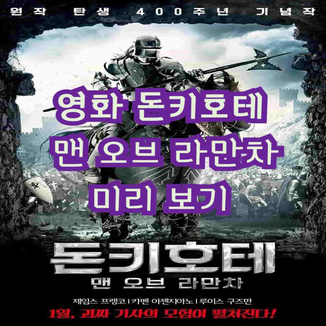 영화 돈키호테 맨 오브 라만차 줄거리 등 정보, 소설 돈키호테와 비교, 일본 돈키호테 매장과의 비교