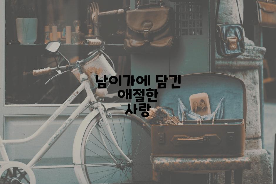 남이가에 담긴 애절한 사랑