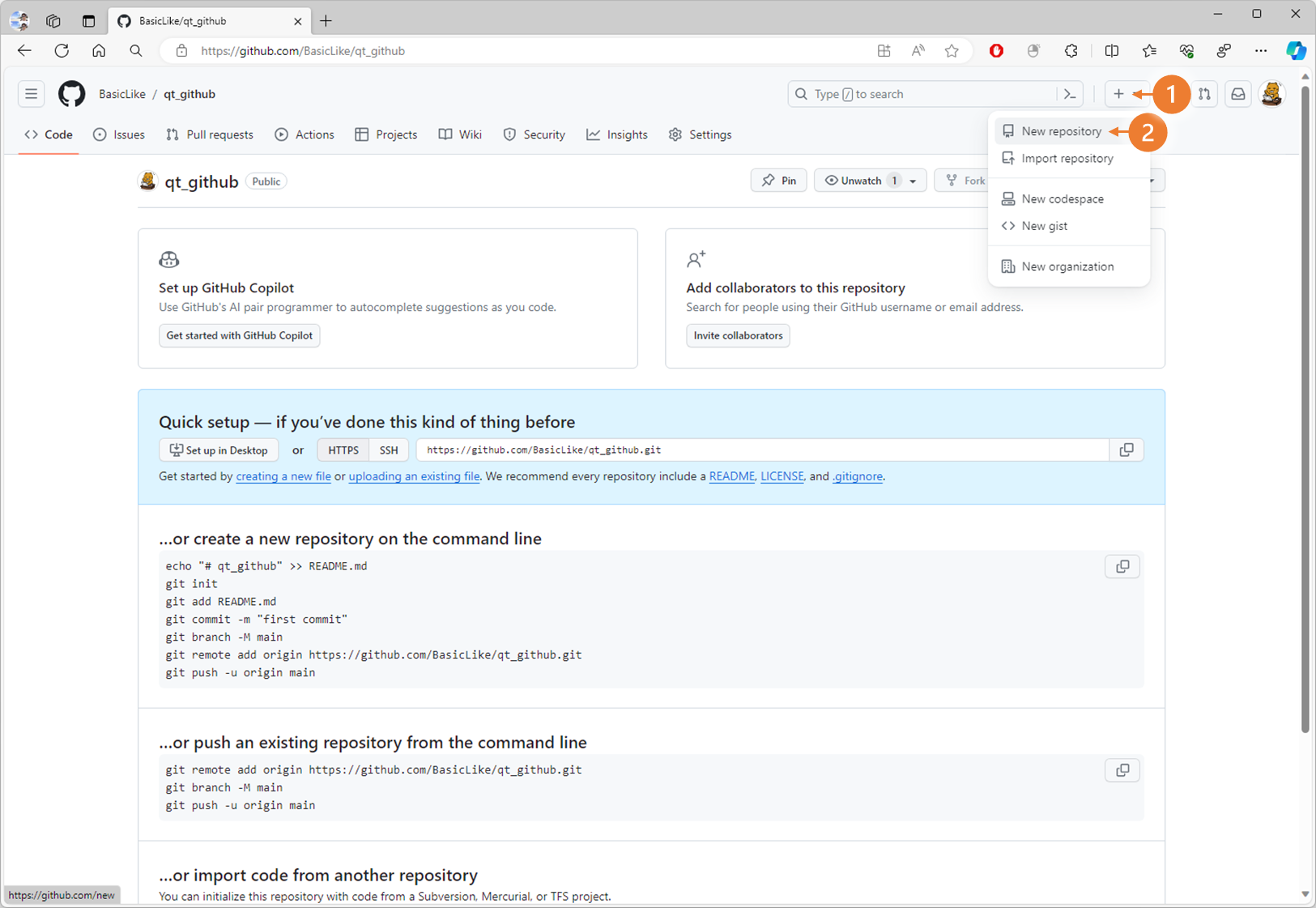 GitHub in Qt
