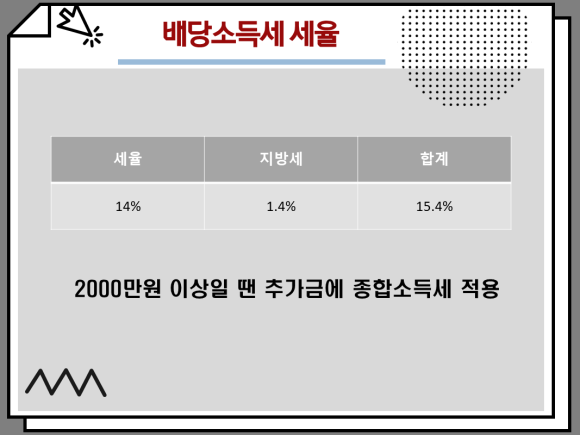 : 증권거래세 배당소득세 양도소득세 국내주식 세금정리 : 6