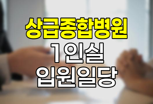 상급종합병원 1인실 입원일당 실효성 분석