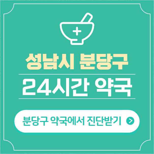  성남시 분당구 24시간 약국 찾기 | 휴일 야간 심야 일요일 당번약국