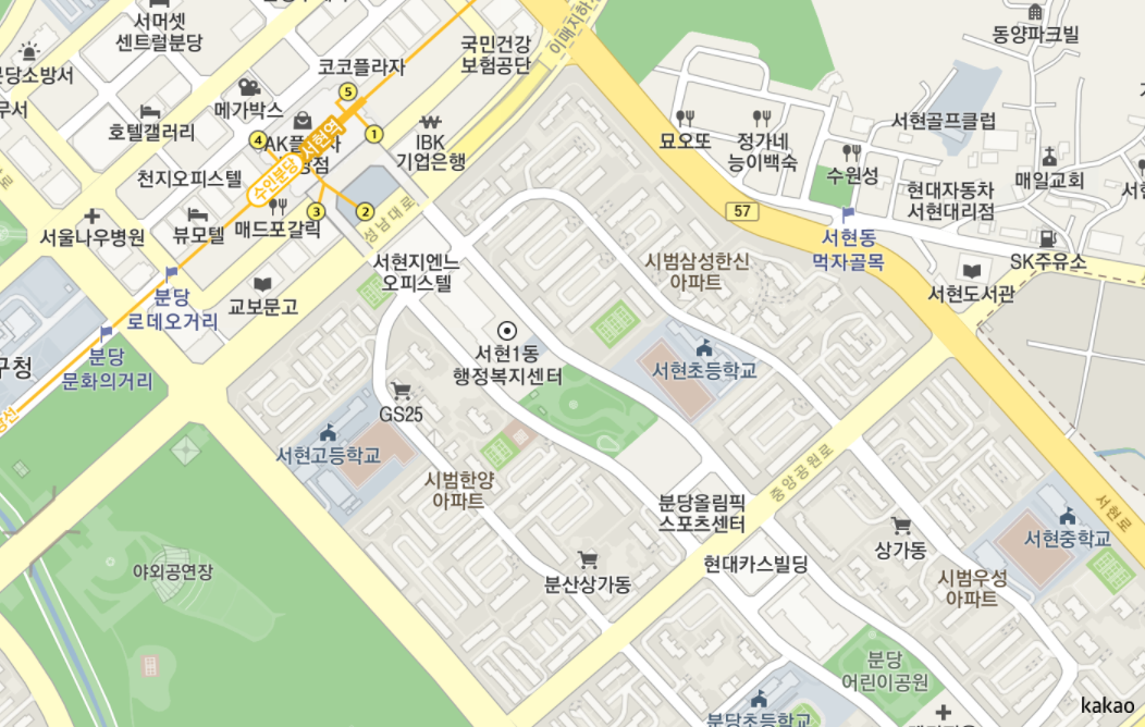  서현 시범단지 한양아파트 입지 시세 분석 전망