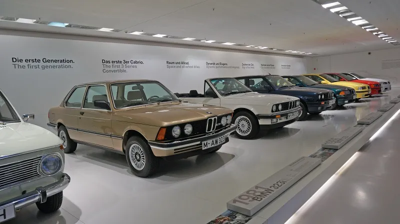BMW 연도별 차량 전시