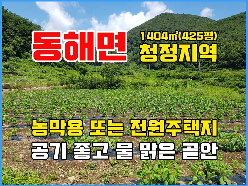  경남고성부동산 토지매매 - 공지 좋고 물 맑은 청정지역 농막용 또는 전원주택지 땅 매매