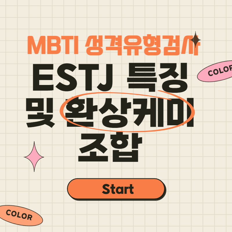  ESTJ 특징 및 환상케미 MBTI는