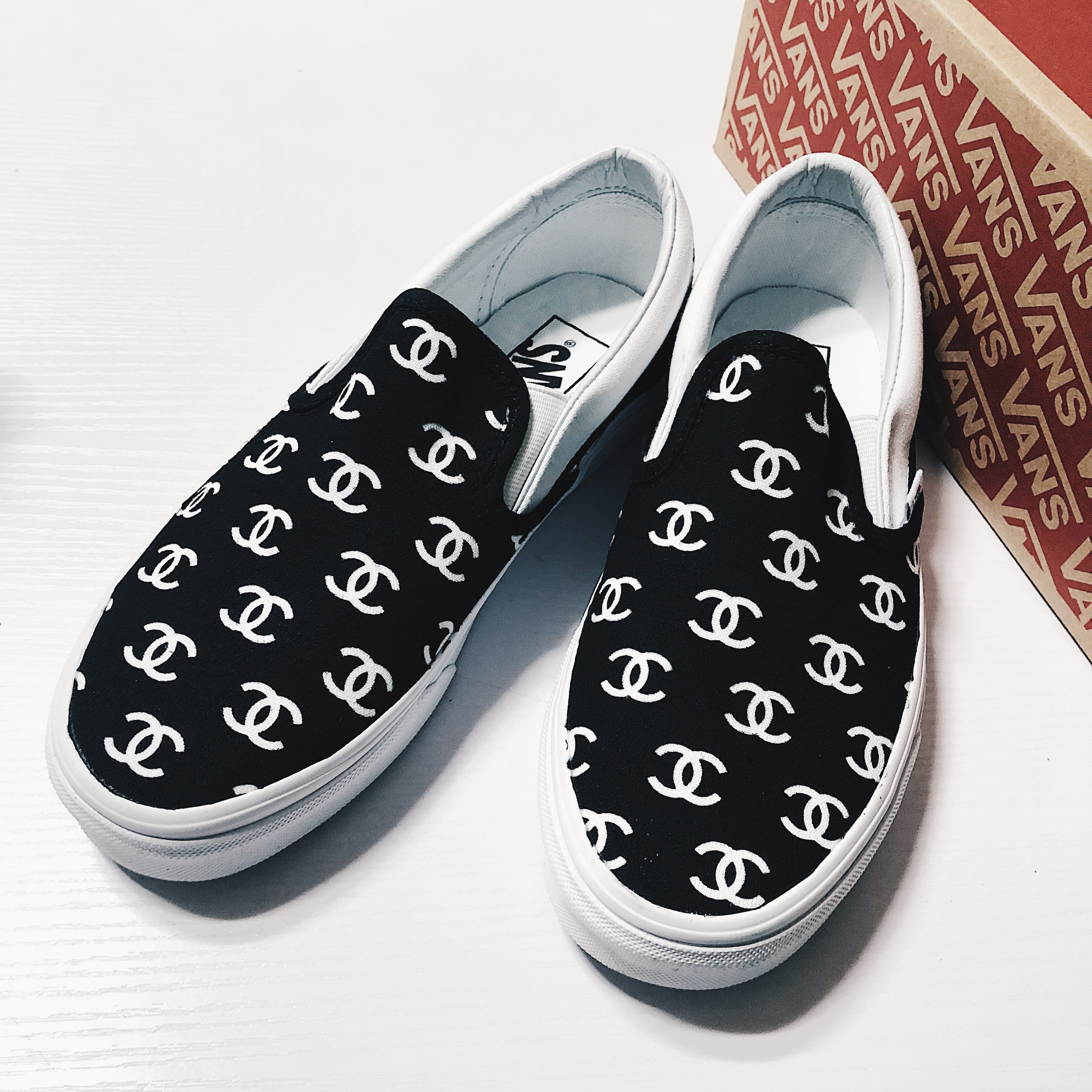 Custom chanel vans best sale