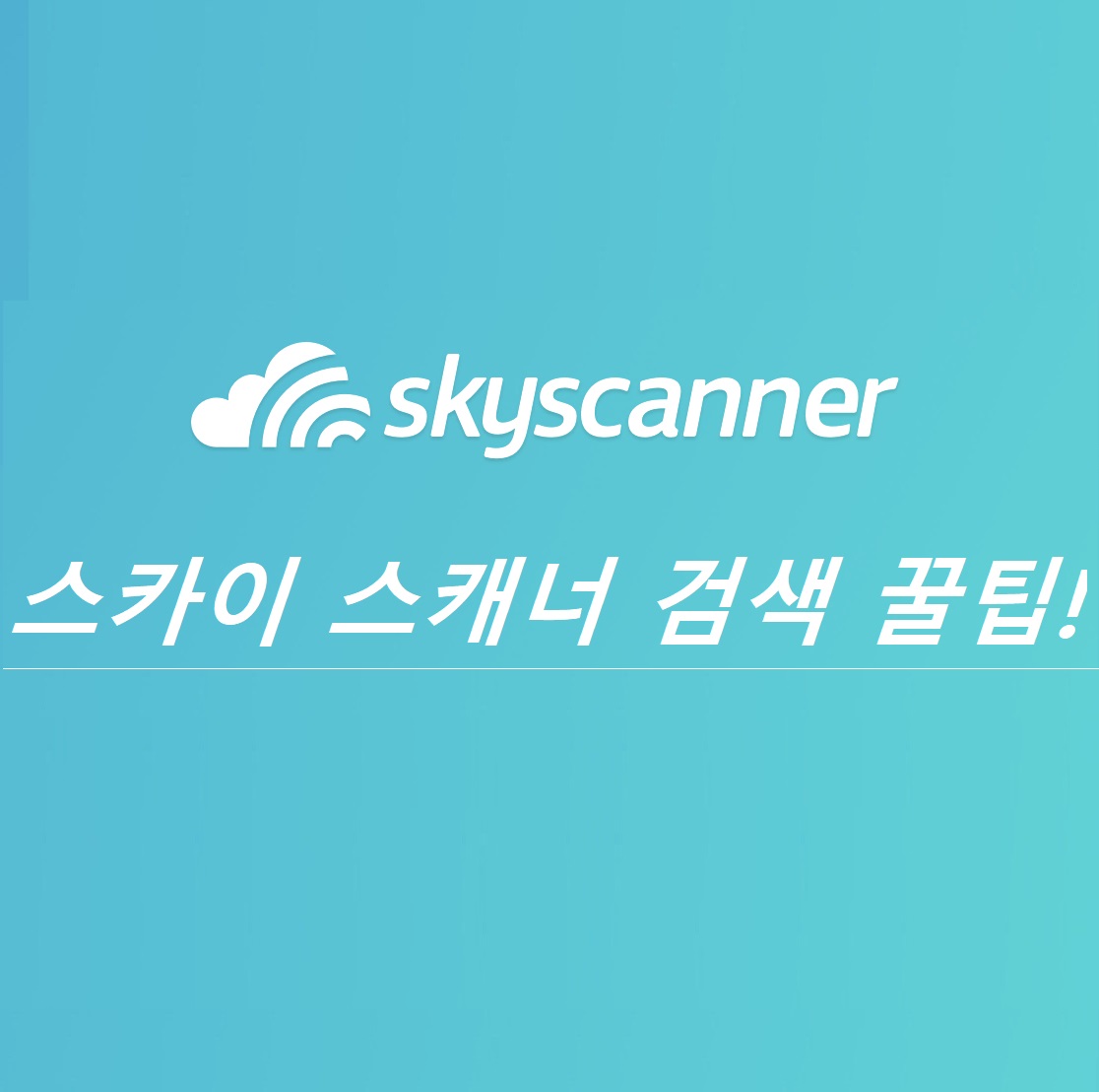  스카이스캐너 검색 꿀팁!