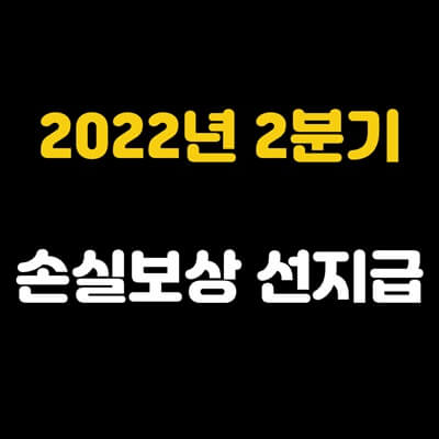 2022년 2분기 손실보상 선지급