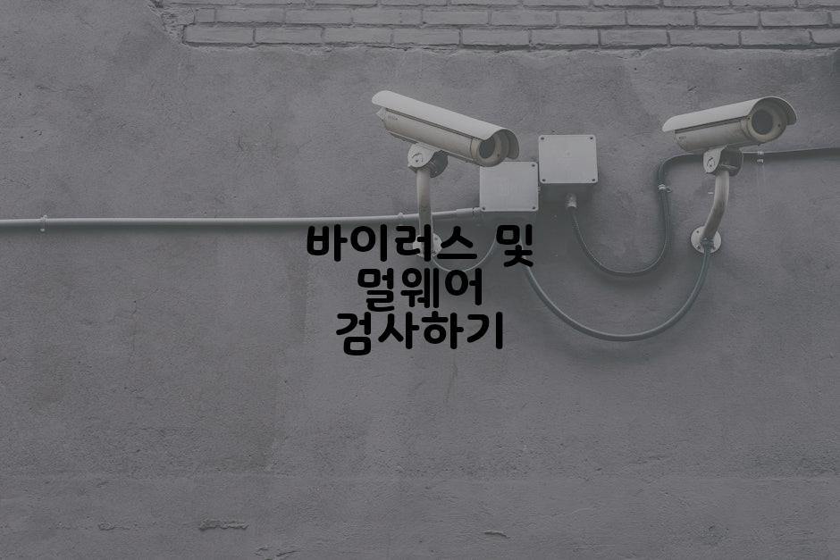바이러스 및 멀웨어 검사하기