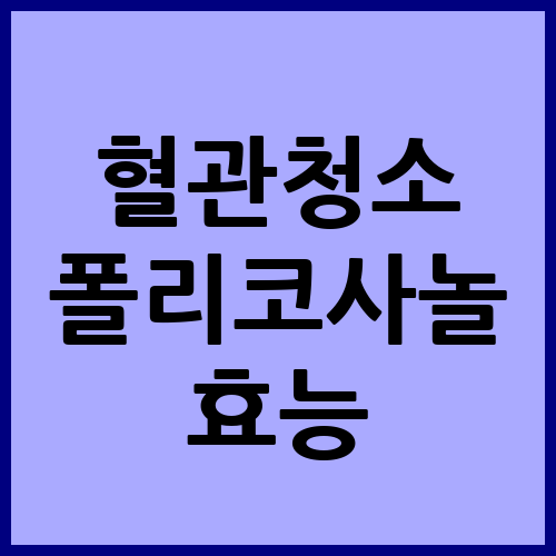 혈관 청소