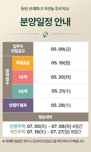 동탄 포레파크 자연앤 푸르지오 분양가 및 시세 차익 (A76-2)(민영주택)