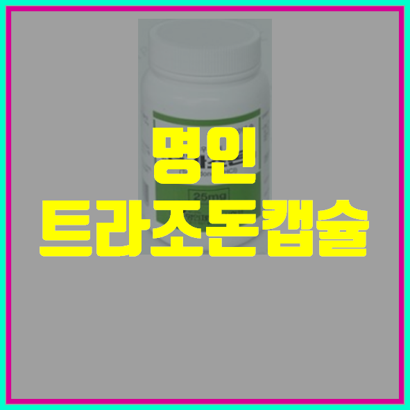  명인트라조돈캡슐25mg 효능 부작용