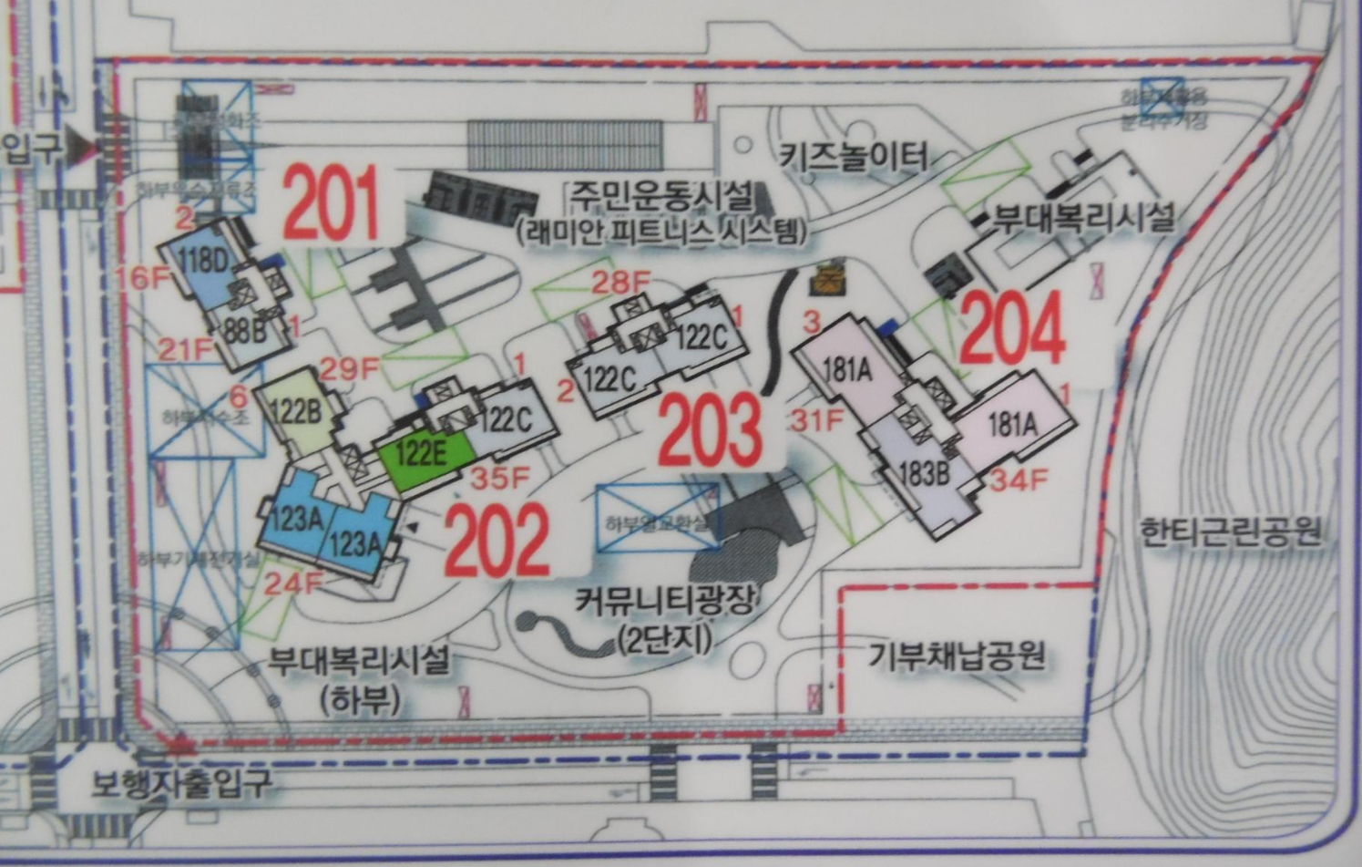 래미안대치팰리스 2단지 단지배치도