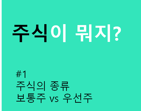  [경제 다이어리] 주식 이란 무엇인가? 보통주 vs 우선주