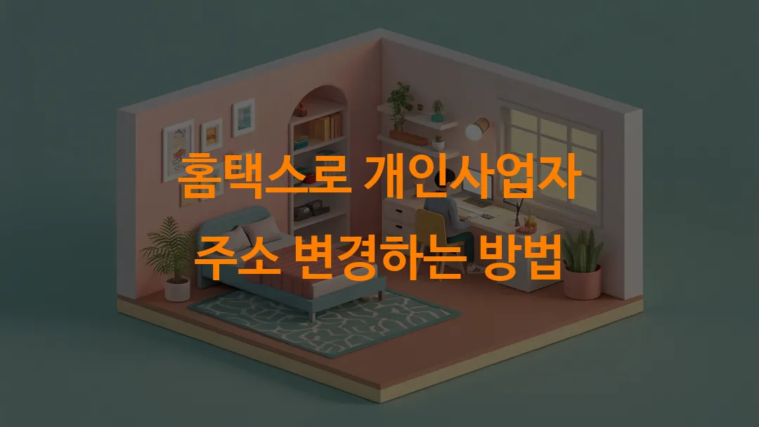 홈택스로 개인사업자 주소 변경하는 방법