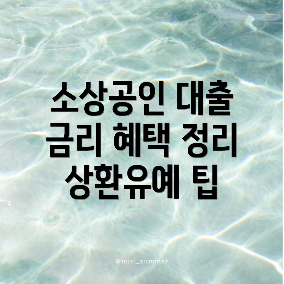 소상공인 정책자금
