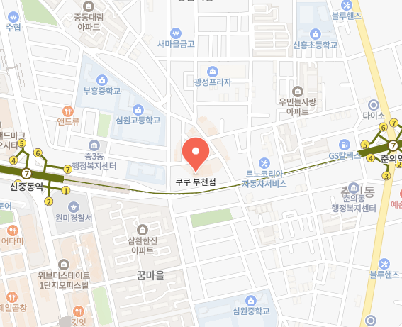 쿠쿠 부천직영점 위치 이미지