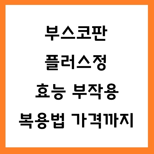 부스코판 플러스정 효능