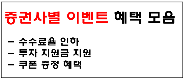 증권사별 이벤트
